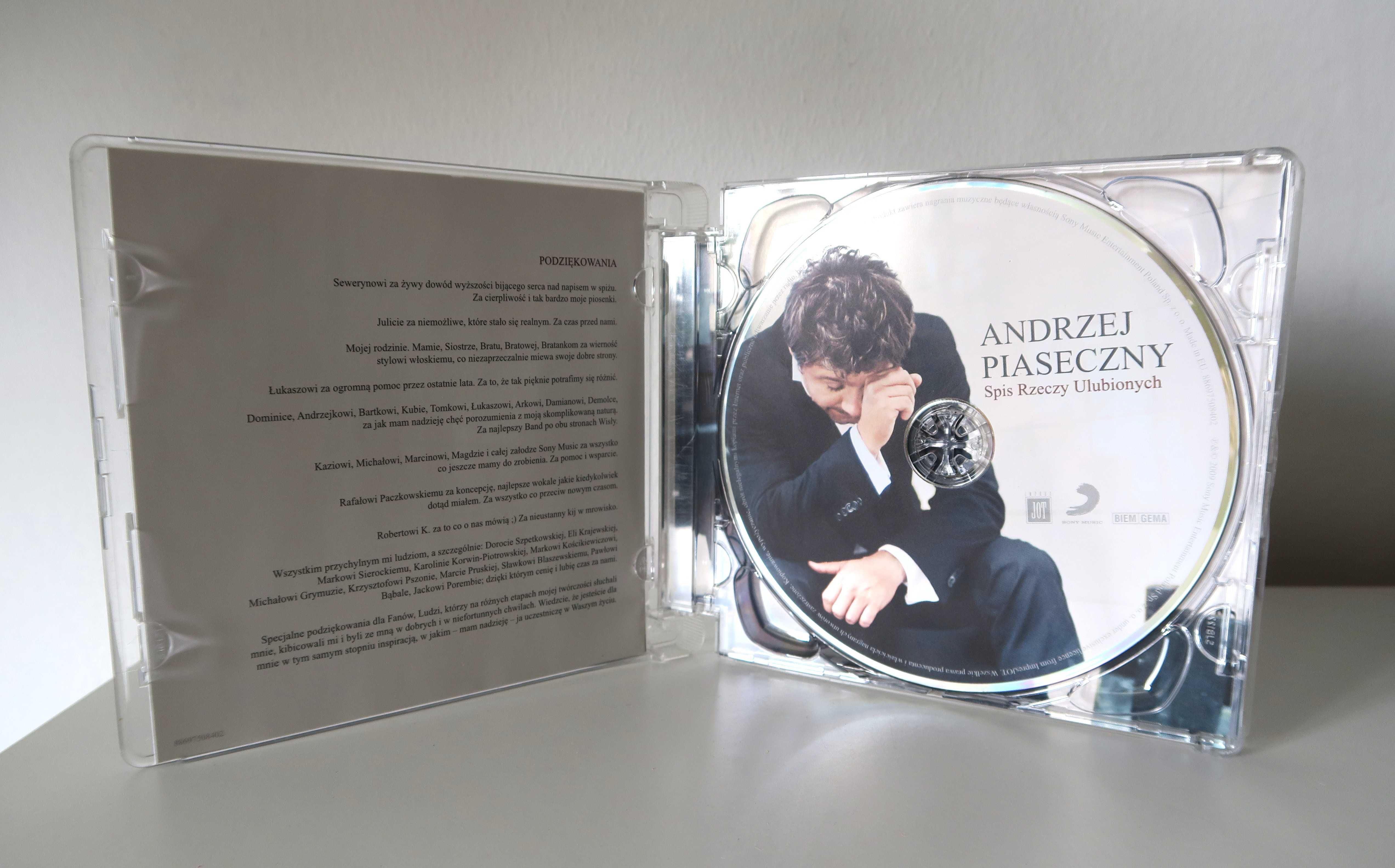 Andrzej Piaseczny Spis rzeczy ulubionych płyta CD