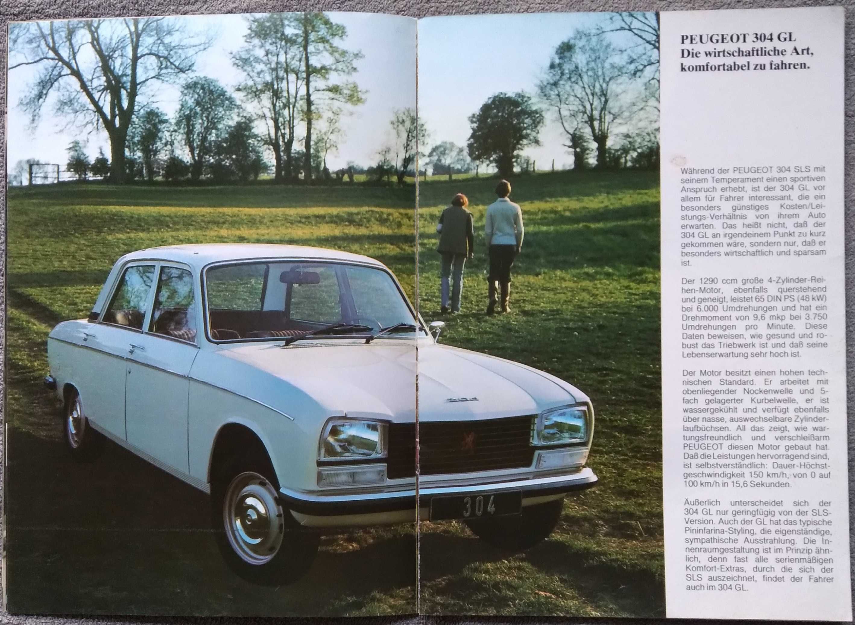 Prospekt Peugeot 304 rok 1977