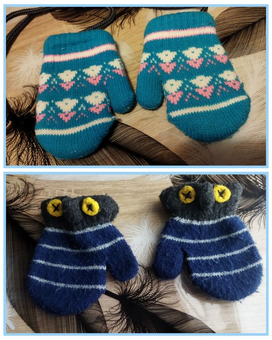 Рукавички, варежки детские теплые, демисезонные