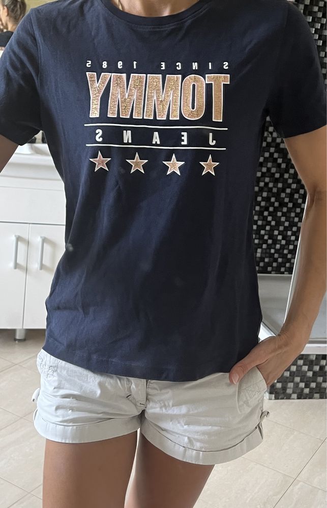 NOWA koszulka Tommy Jeans Hilfiger damska granatowa prezent