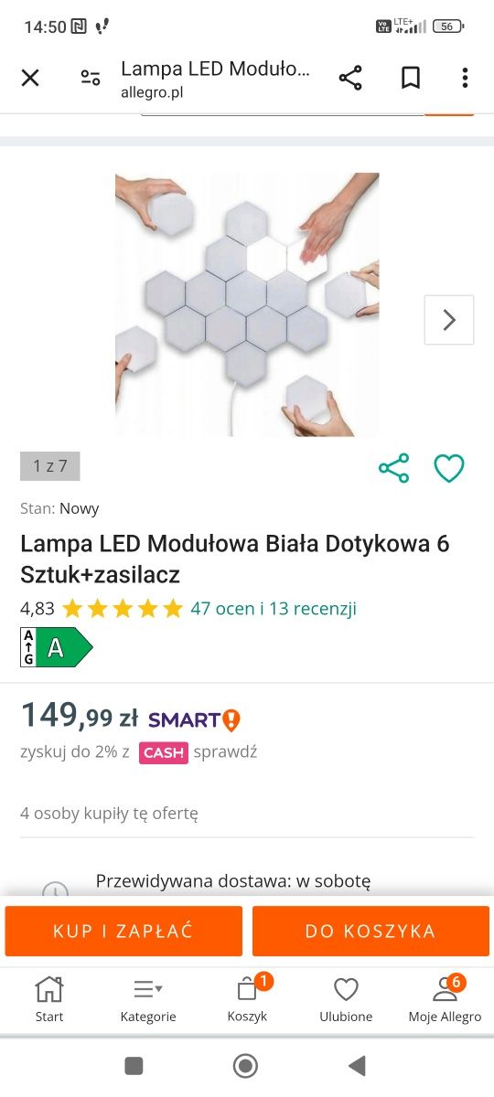 Lampka LED dotykowa modułowa