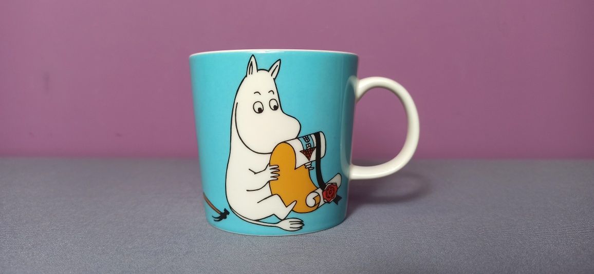 MUMINKI kubek Moomin Arabia Finland z KORONĄ - MUMINEK turkusowy