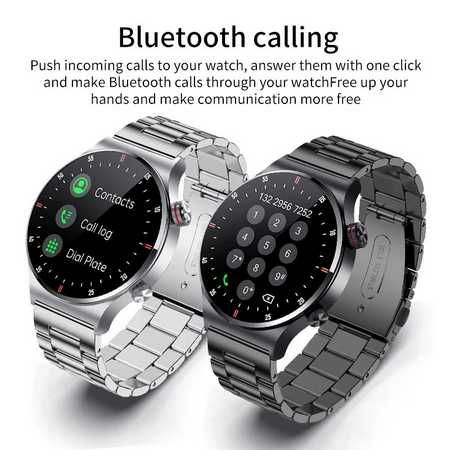 Relógio Prateado Smartwatch LIGE QW33 Masculino bracelete metal