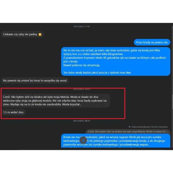 25 KG KREDA DO STAWU I OCZKA WODNEGO - certyfikowana atest ekologiczna