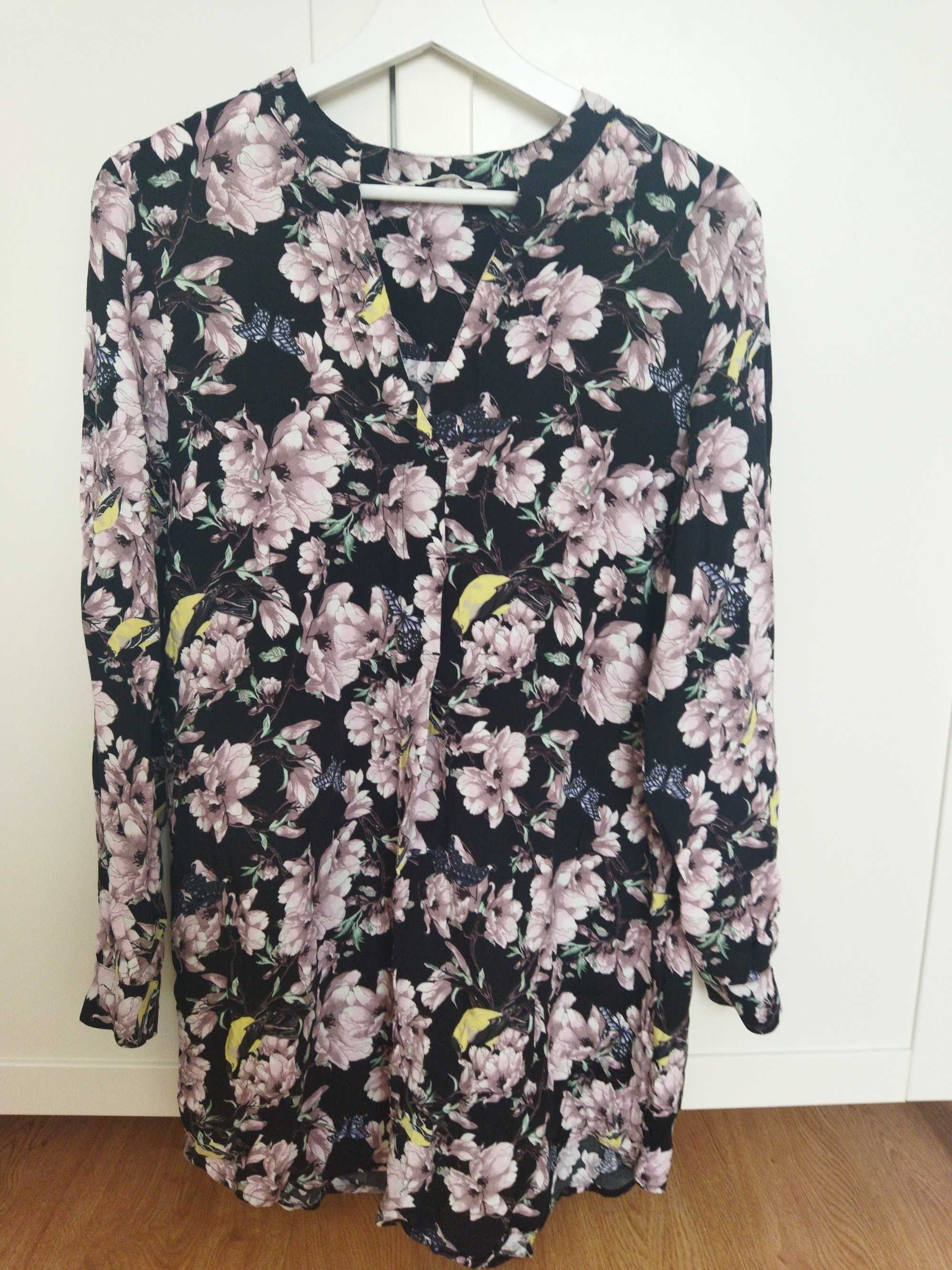 Bluzka H&M motyw kwiaty r. XS/S/M 34/36/38