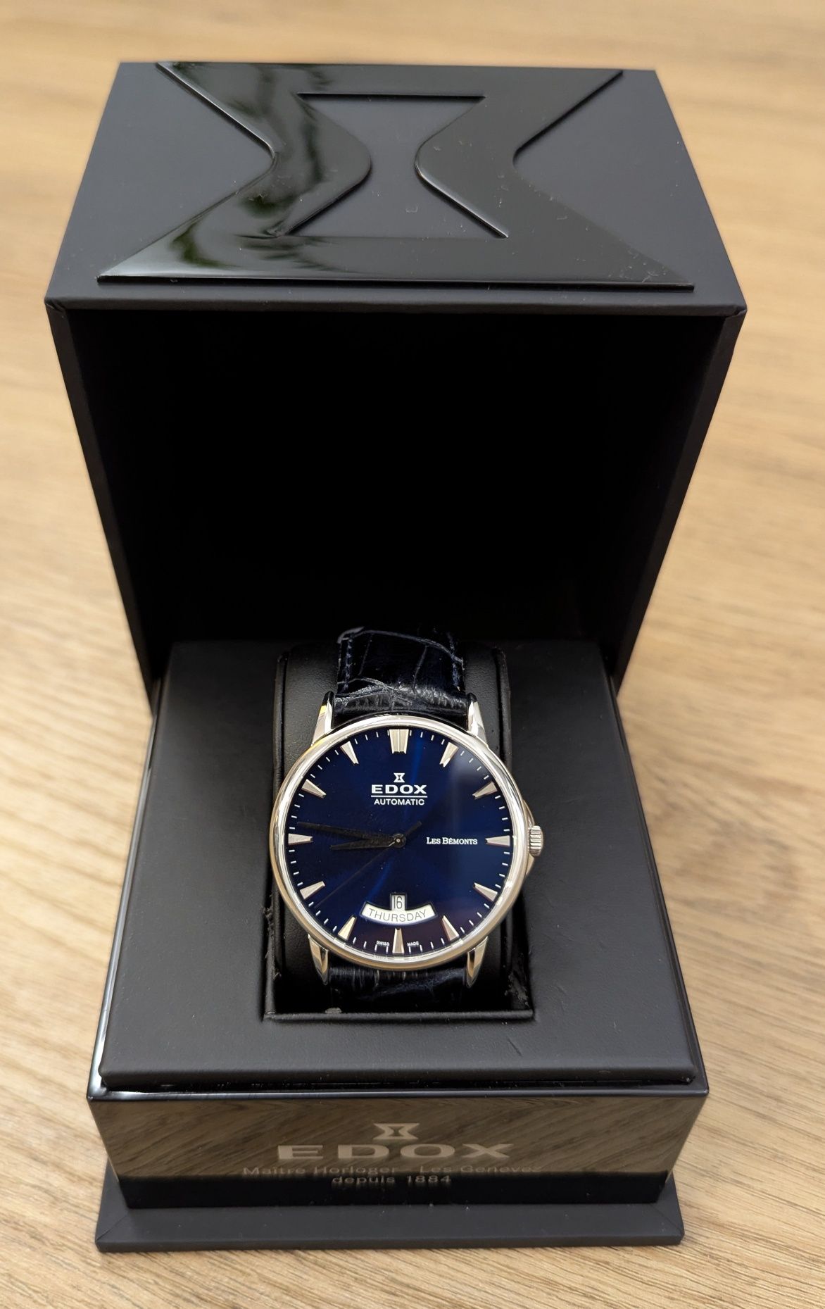 Zegarek EDOX WATCH Les Bemonts Automatic Day Date 83015 3 BUIN