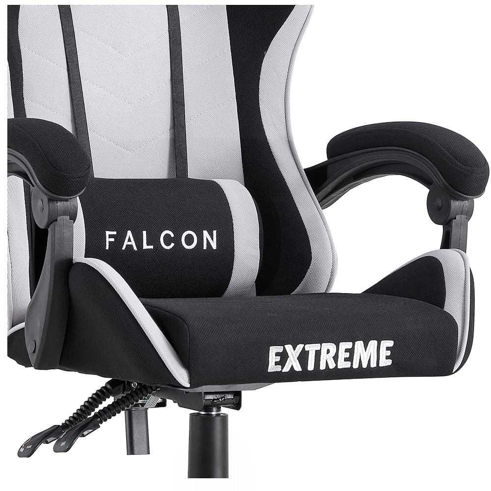 Fotel Gamingowy z tkaniny EXTREME FALCON Light Gray dla gracza