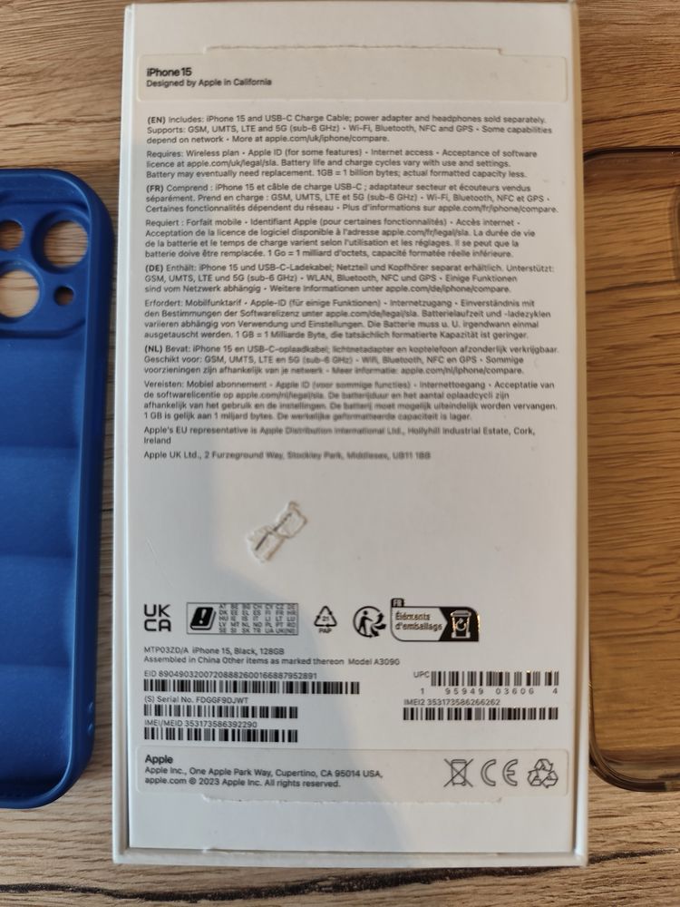 Smartfon Apple iPhone 15 usb-c 128gb czarny