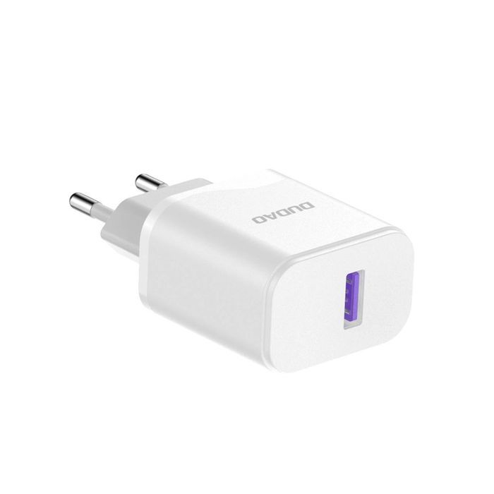 Ładowarka sieciowa Dudao USB-A 18W - biała + kabel USB - Lightning