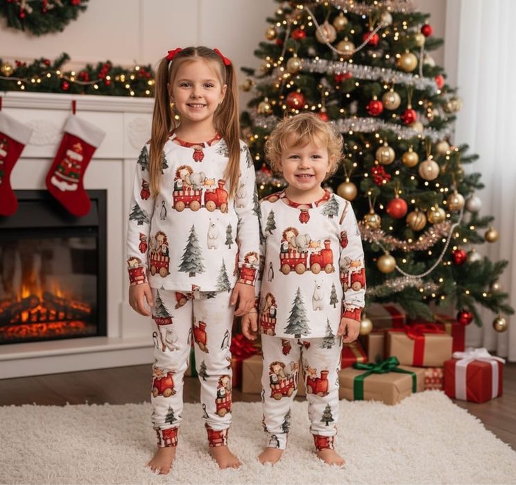 Piżamka świąteczna unisex 92 cm – dla chłopca i dziewczynki