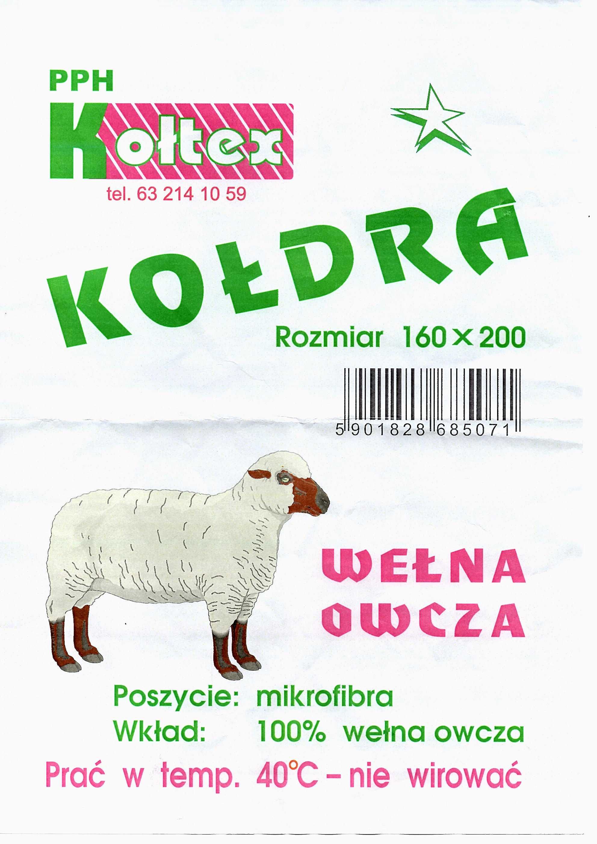 KOŁDRA owcza 160x200 , kolor czerwony