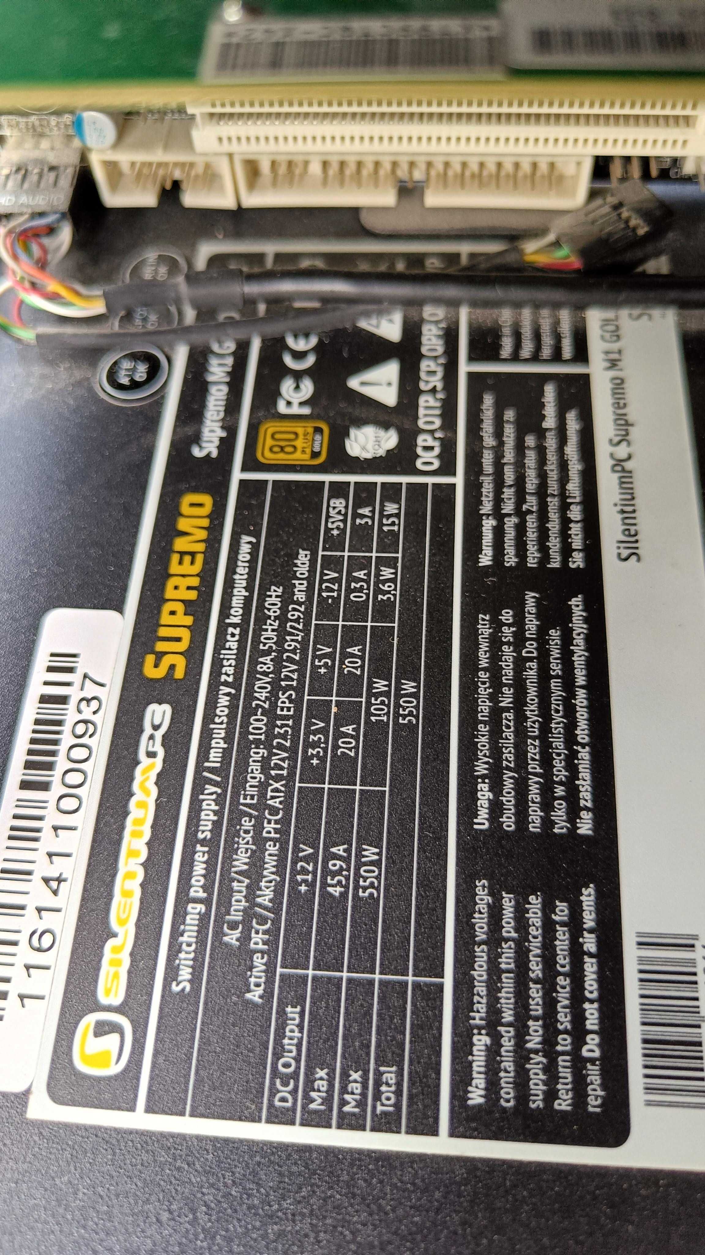 Komputer 2500k, N570Ti 4x4GB 1333MHz, SSD 512