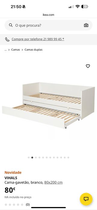 Cama de solteiro dupla