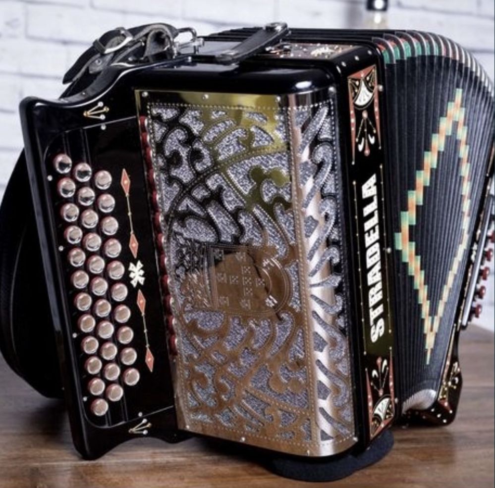 Concertina Stradella à 4. Voz em Sol com mala e almofada + correias
