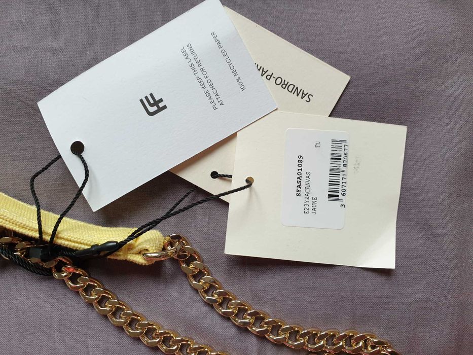 Nowa oryginalna żółta torebka Sandro