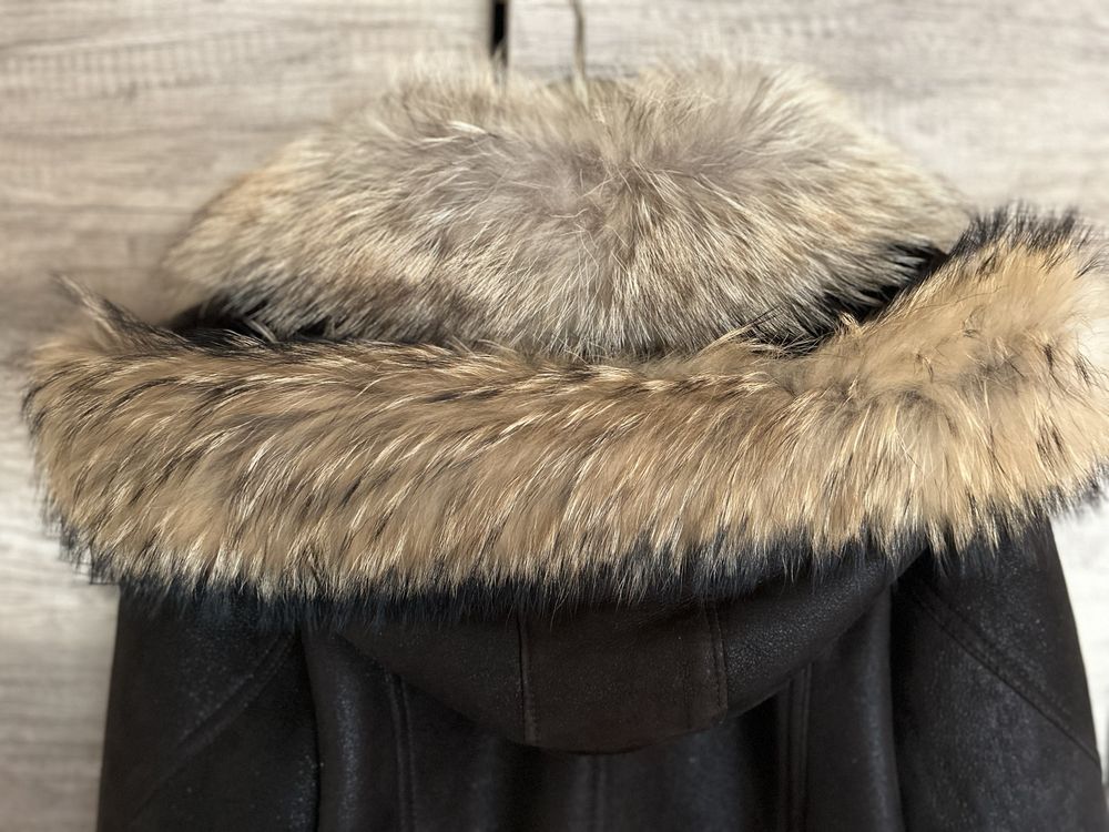 Kożuch naturalny damski rozmiar M/L 38/40