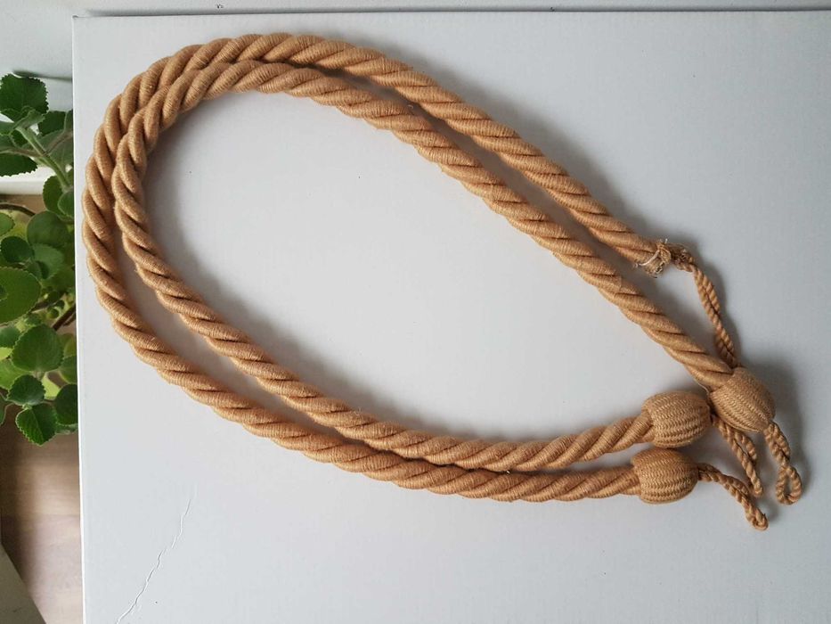 Obejma sznur do zasłon skręcana beżowa x2 szt.