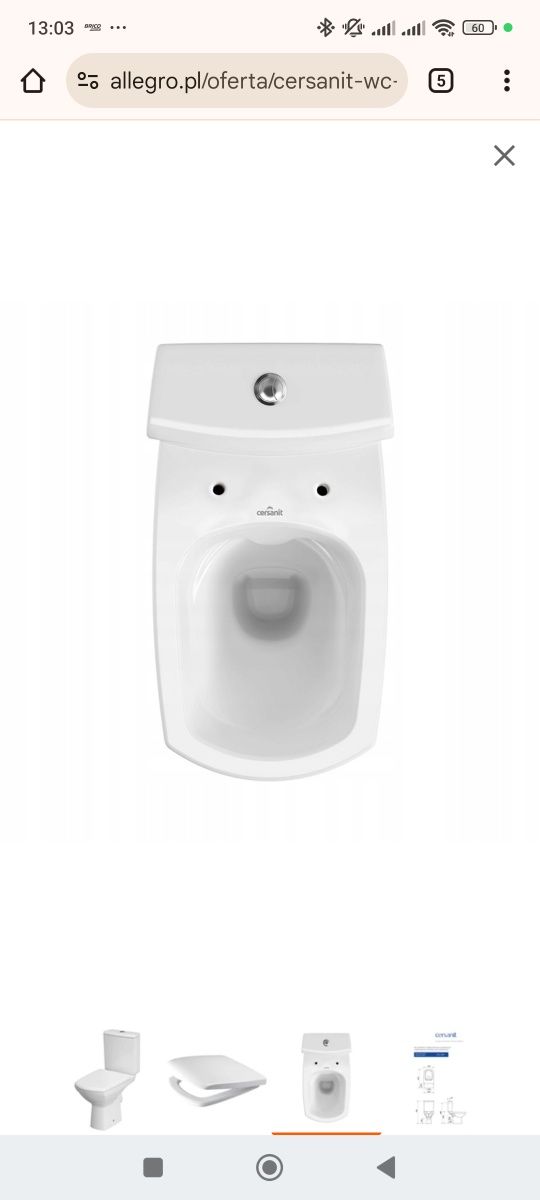 Cersanit WC Kompakt Carina 482 new Cleanon z deską