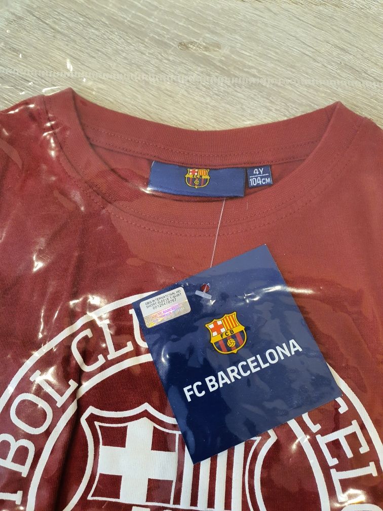 Koszulka bawełniana T-shirt dla fanów FC Barcelona, rozmiar 104 cm, ch