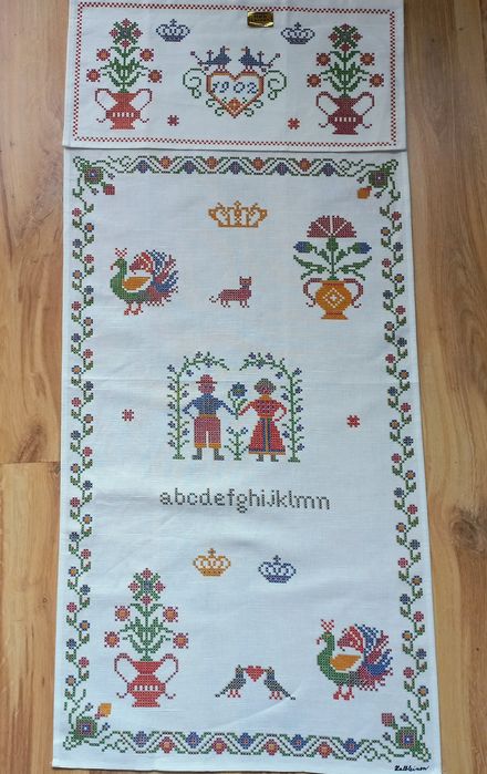 Niemiecka makatka nowa len bawełna