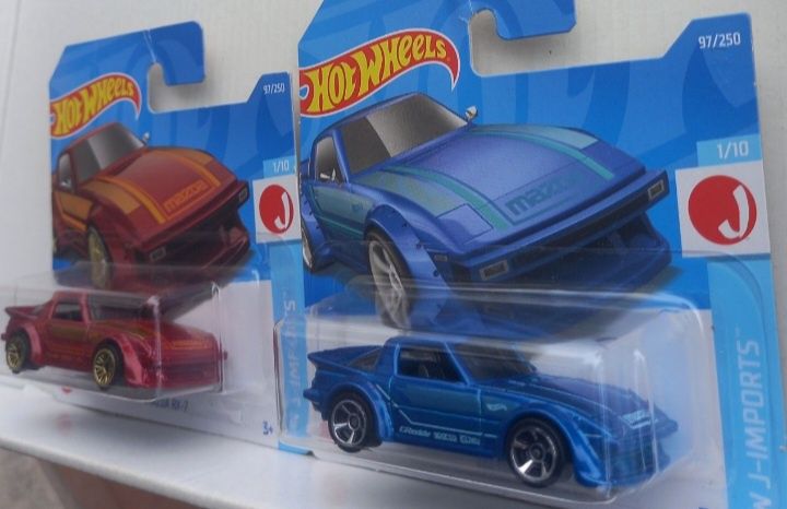 Conjunto 2 mazda rx-7 hot wheels