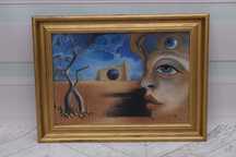 Salvador Dali - Abstrakcja - Portret Kobiety - Pastel - Obraz