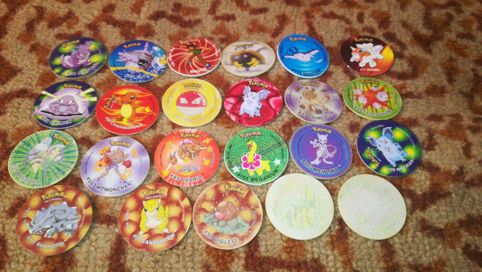 Zwykle tazos pokemon 23szt.