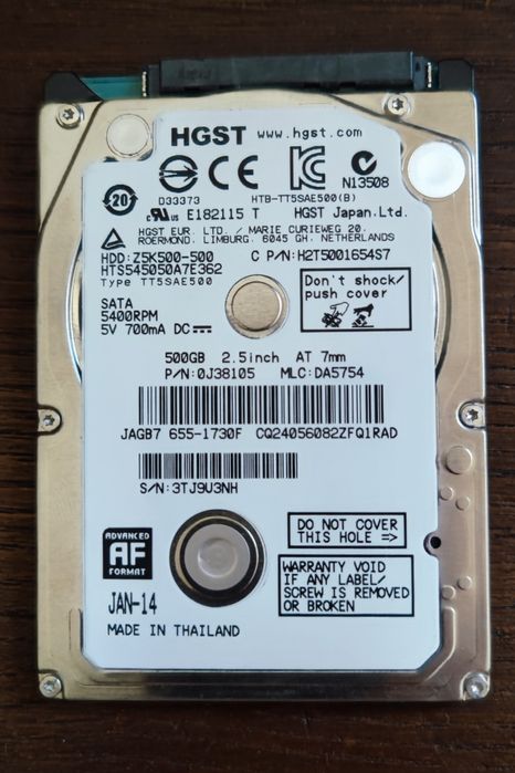 SATA Hard Drive 500GB, 250GB, 200GB, 160GB.64551055891331122