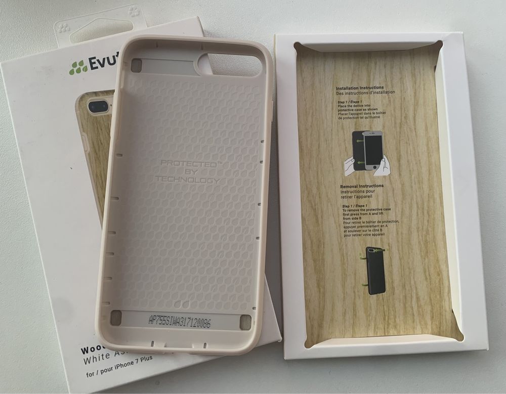 Evutec Protective Case iPhone 6 plus 7 plus чехол бампер. Белый ясень.