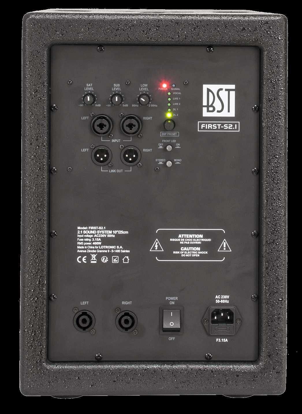 CONJUNTO SOM BI-AMPLIFICADO BST PRO  - 1120W  Qualidade 5* - PROMOÇÃO