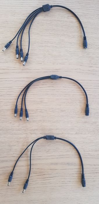 Rozdzielacz Zasilacza Rozgałęźnik DC 2.1/5.5mm na 2, 3 i 4 Wyjścia