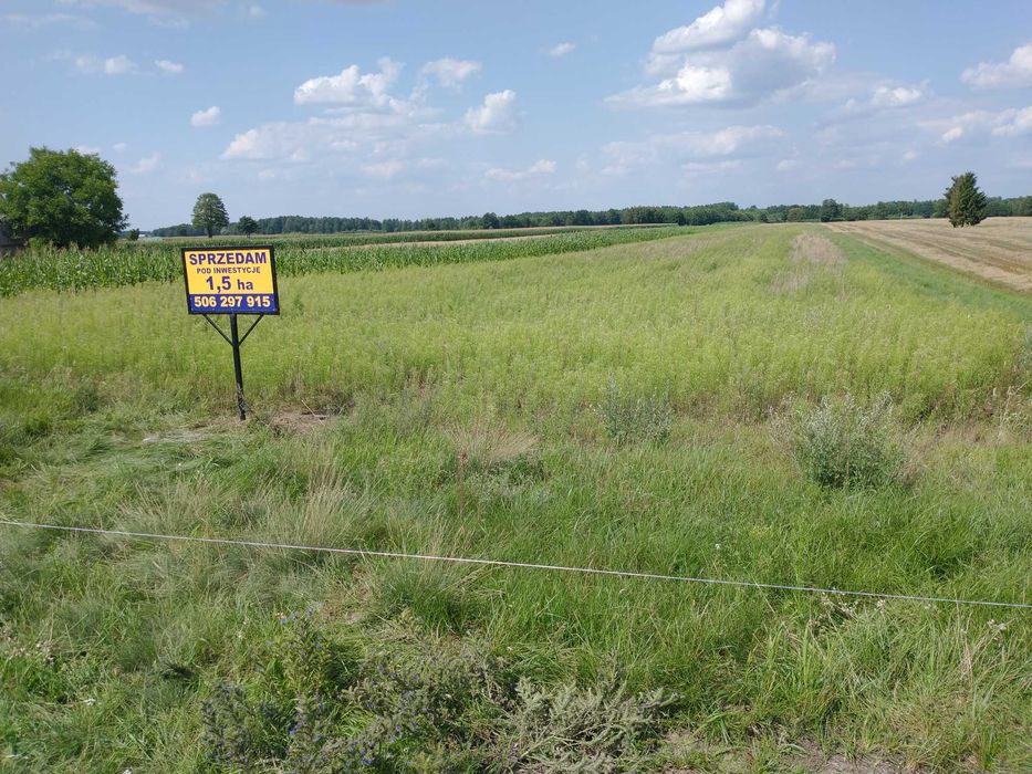 sprzedam ziemię pod inwestycję 1,5 hektara