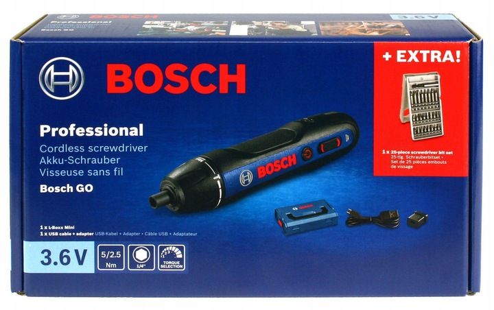 Wkrętak Akumulatorowy Go 2 Kit Bosch + L-boxx Mini