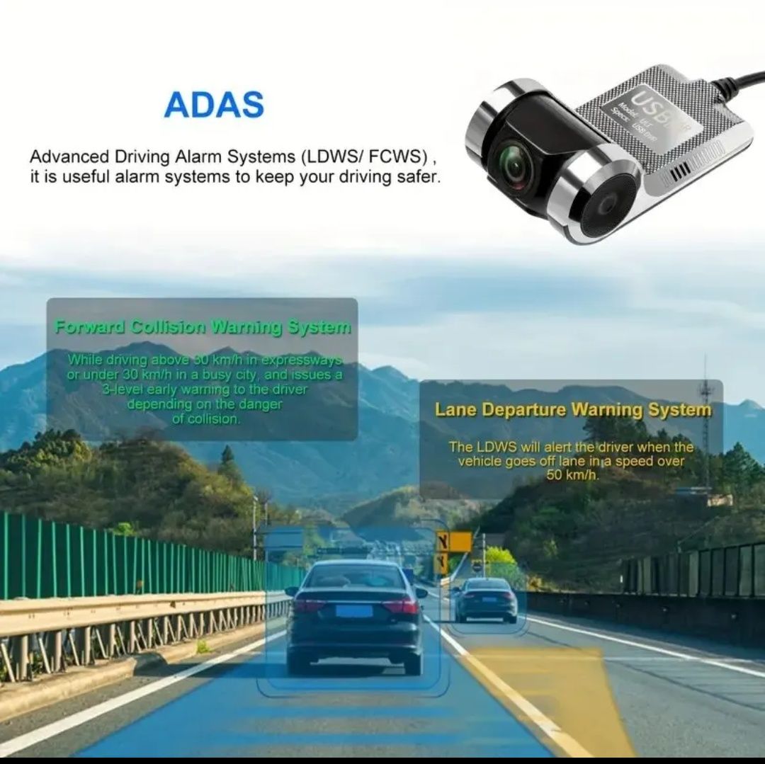 Nowa Kamera samochodowa wideorejestrator Full HD Funkcja ADAS