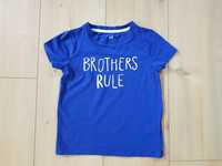 H&M t-shirt bluzka koszulka 98/104 Brothers Rule lindex next