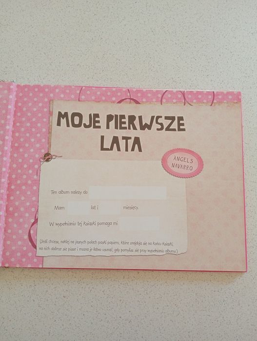 Album pamiątkowy na zdjęcia dla dziewczynki „Moje pierwsze lata. Dziew
