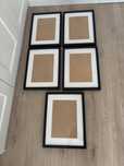 Ramka czarna Ribba/Rodalm Ikea 5 sztuk