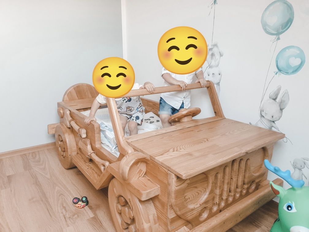 Łóżeczko drewniane JEEP