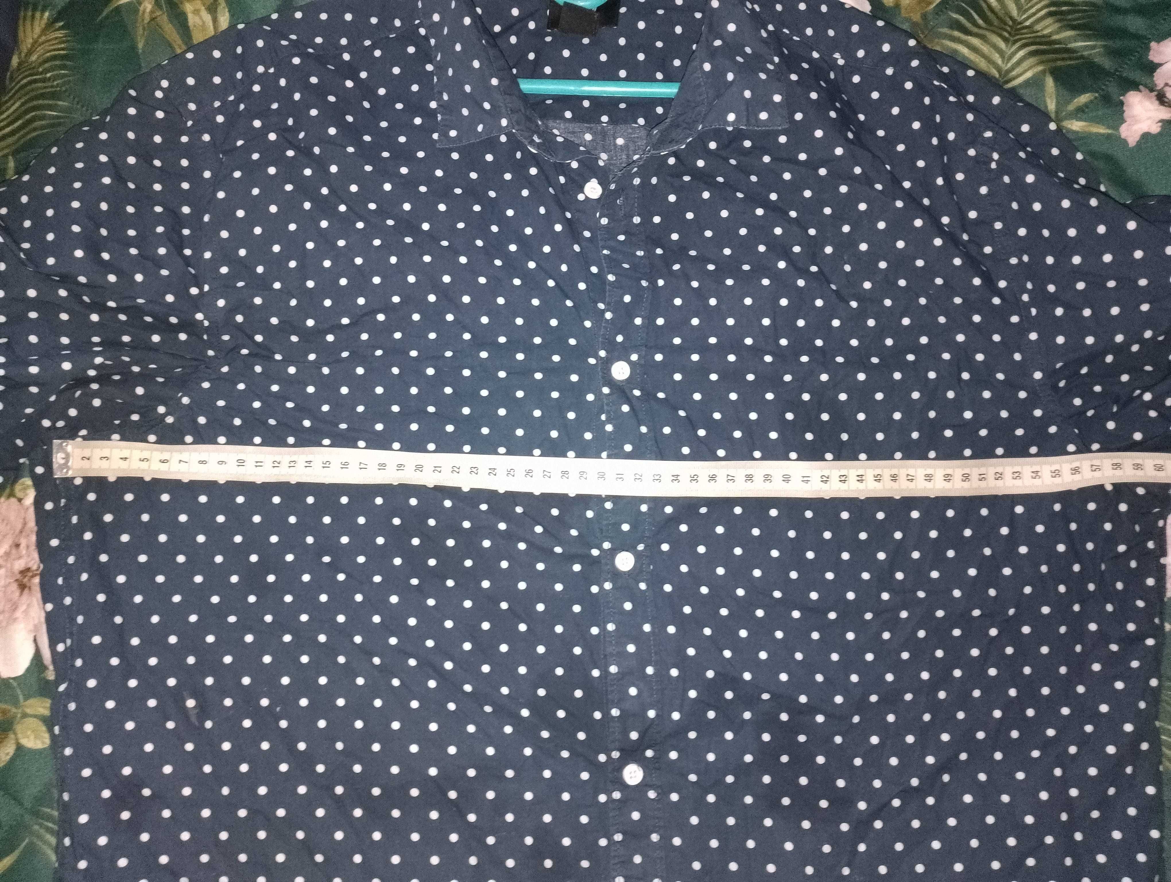 Koszula męska H&M w kropki r. XL retro styl