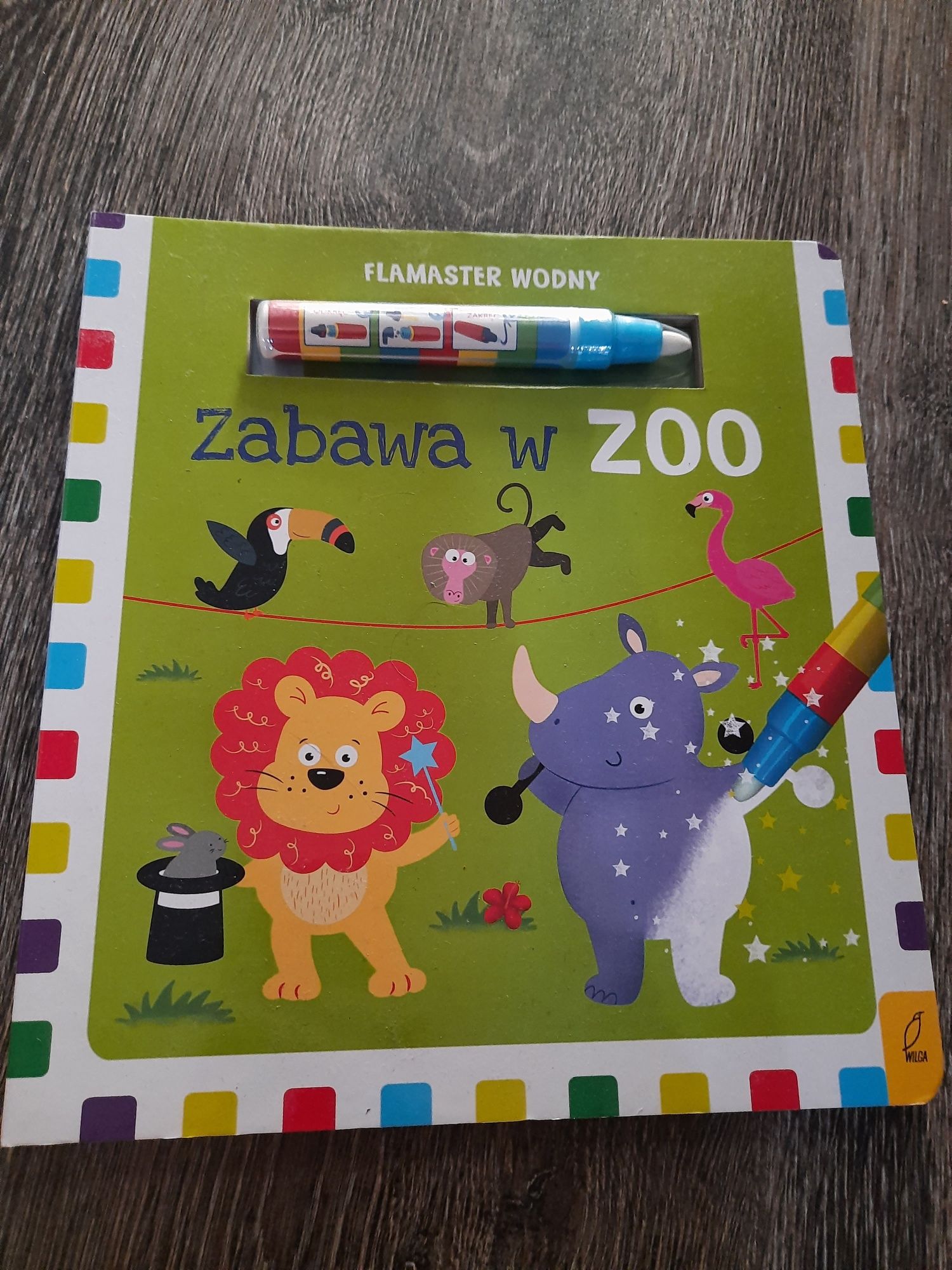 Zabawa w zoo flamaster wodny