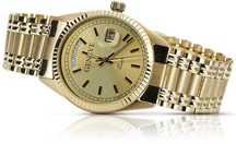 Prześliczny złoty zegarek damski 14k 585 Geneve mw013ydy&mbw006yo-f W
