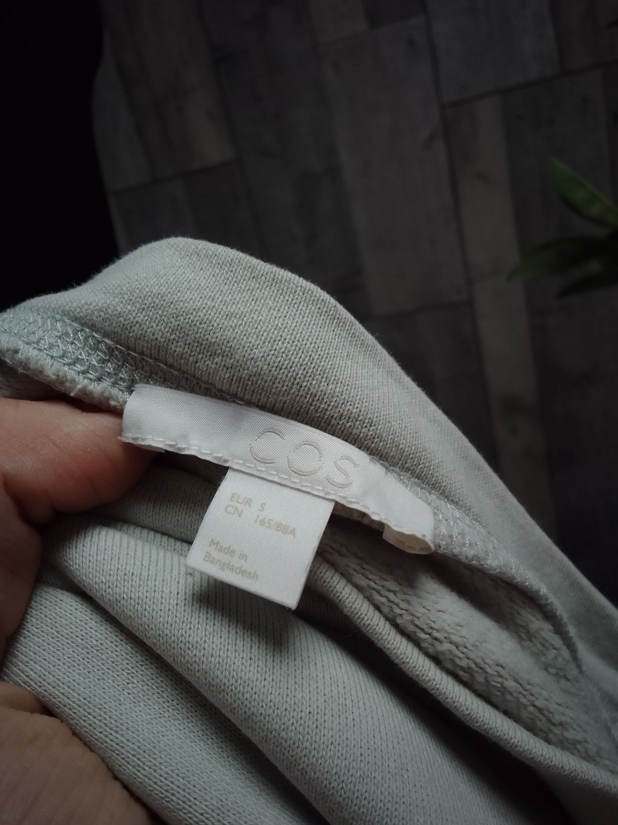 COS miętowa sukienka bluza damska luźna S