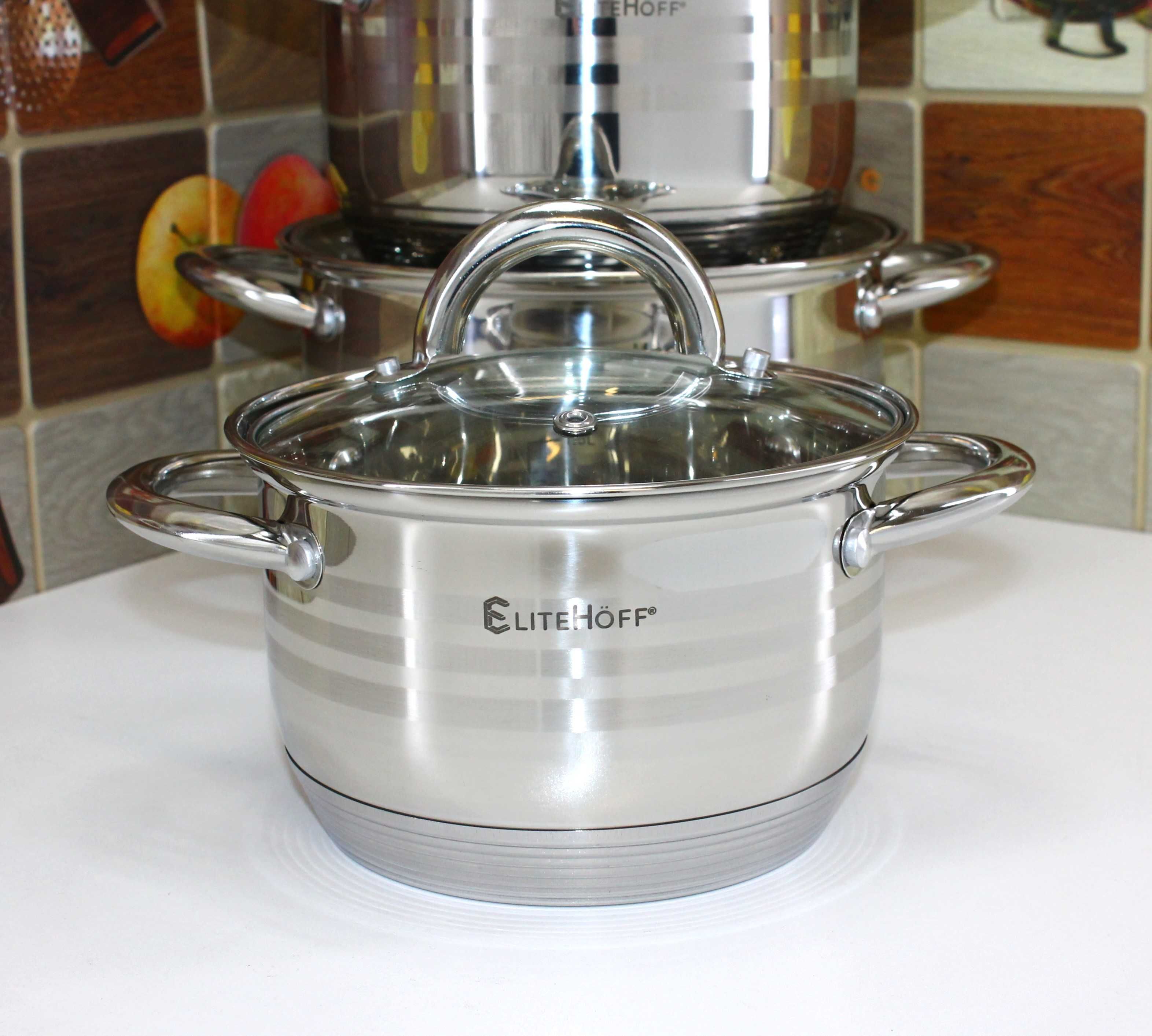 Garnki Kuchenne do Indukcji EliteHoff Gastro E-4303 (6 elementów)