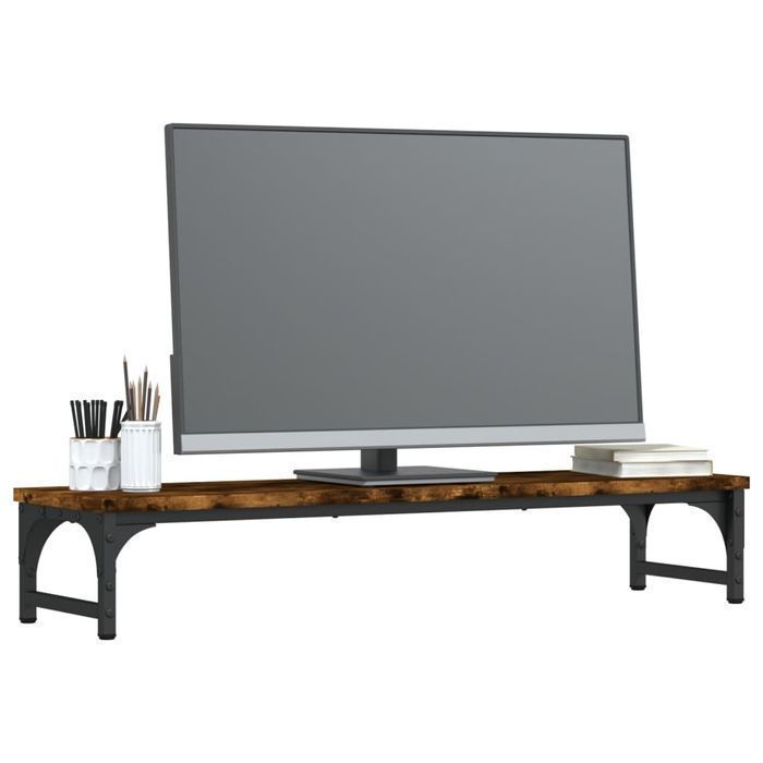 Vidaxl Podstawka Pod Monitor, Przydymiony Dąb, 85X23X15,5 Cm