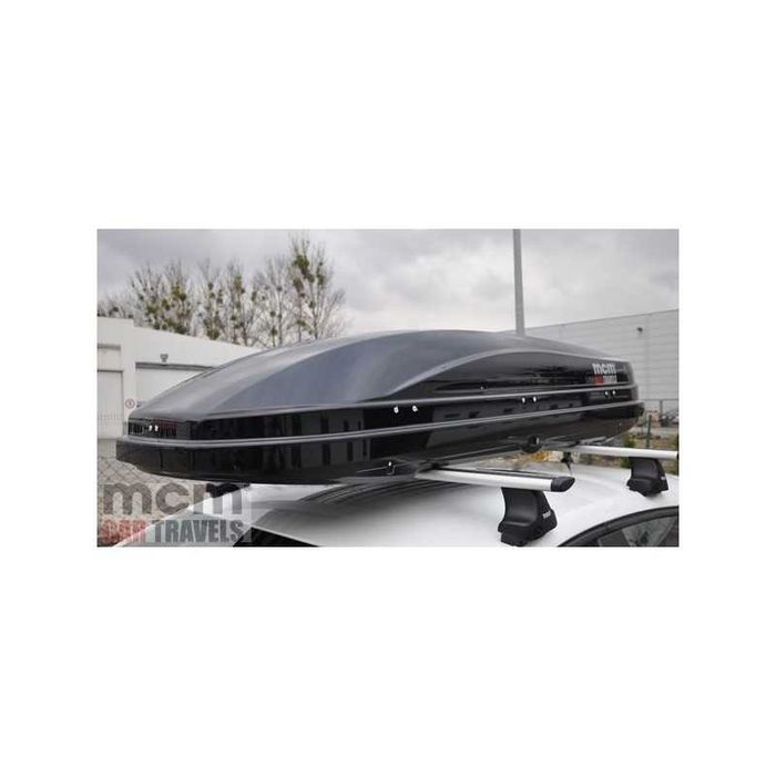 Bagażnik Box dachowy Kufer Boks bagażowy HAKR MAGIC 400 Czarny 199cm
