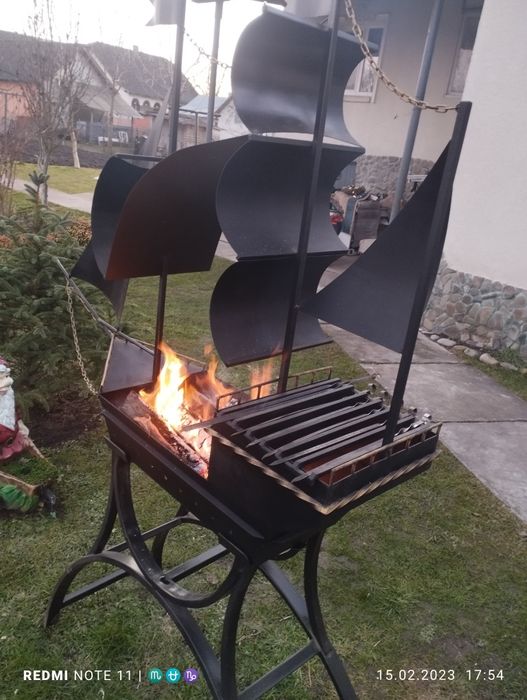 Мангал "Корабель,барбекю"Екслюзивна робота 1 у свому родіі