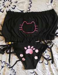 Strój cat kot anime manga bielizna erotyczna neko girl cosplay goth