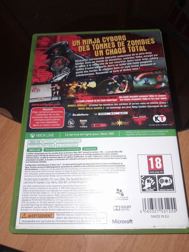 Yaiba Ninja Gaiden 2.X box 360.