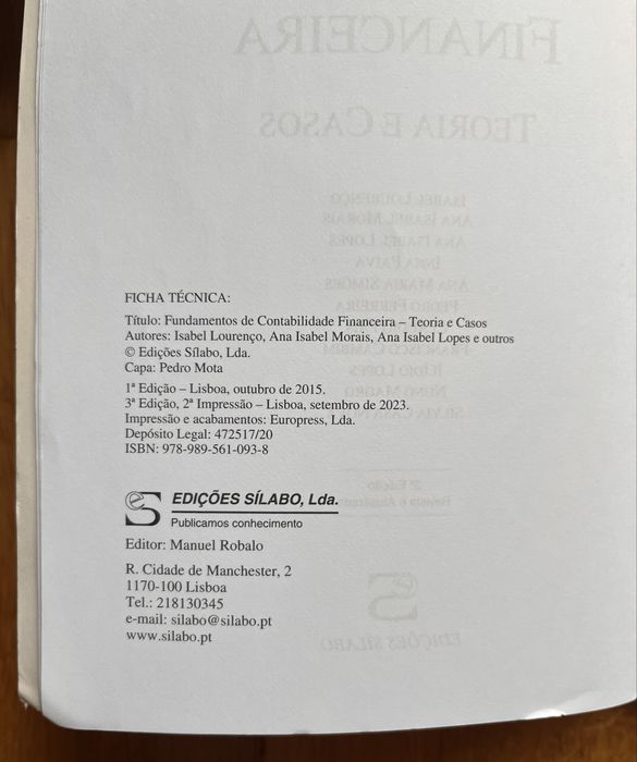 Livro Fundamentos de Contabilidade Financeira