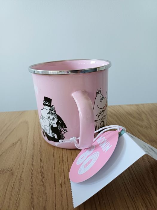 Kubek emaliowany z uchem Muminki 450ml - nowy